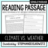Climate vs. Weather Reading Passage | Printable & Digital