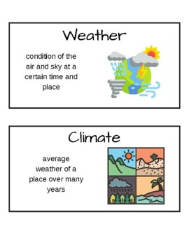 Preview of Climates and Ecosystems Vocabulary Word Wall for World Geography