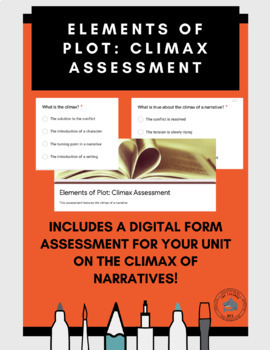 Preview of Climax Assessment: Elements of Plot (One Digital Form)