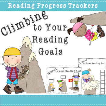 Preview of Climb to Reading Goals - Reading progress, data trackers