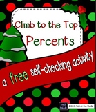 Christmas Percent of a Number Self-Checking Activity - FRE