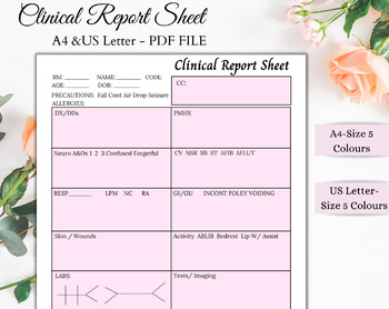 Preview of Clinical Report Sheet | Clinical Nurse | Printable Sheets | Clinical Template