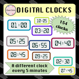 Clip Art - 154 Digital Clocks