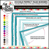 Clip Art: 84 Colorful Doodle Page Borders