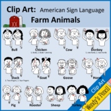 Clip Art: ASL Farm Animal Signs (American Sign Language)