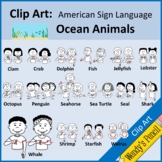 Clip Art:  ASL Ocean Animal Signs (American Sign Language)