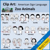 Clip Art:  ASL Zoo Animal Signs (American Sign Language)