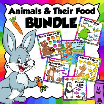 Preview of Clip Art Animals and their Food | Clipart BUNDLE