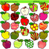 Clip Art Apples in color