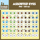 Clip Art: Assorted Eyes Pack - Eyes in various expressions