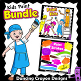 Clip Art BUNDLE: Kids Painting Clip Art | Paint Strokes