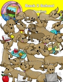 Clip Art: Back 2 School Doxie Dachshund Dogs