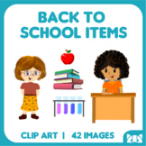 Clip Art: Back to School Items (Teachers, Greenboard, Book