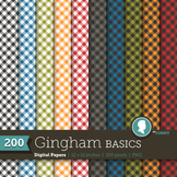 Clip Art: Backgrounds Gingham Basics 200 Digital Paper Patterns