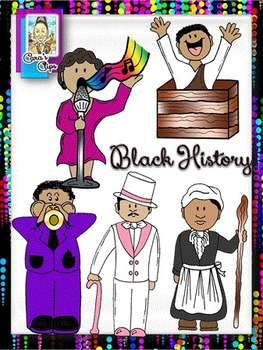 Clip Art~ Black History Month Now and Then by Cara's Creative Playground
