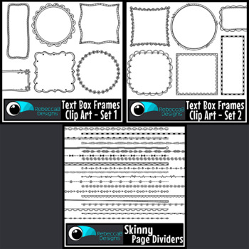Borders and Frames Clip Art Bundle Set 2 by RebeccaB Designs | TpT