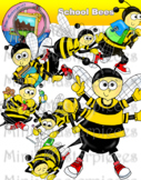 Clip Art: Bumble Bees at School