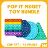 Clip Art Bundle: Rainbow (+6 COLORS) POP IT Fidget Toy - 6