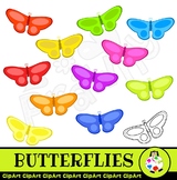 Clip Art Butterflies Wildlife Nature Set