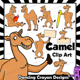 Clip Art Camel | Clipart Dromedary in Cartoon Style with Signs