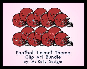 Clip Art Canon 14 Football Helmet Themed Emoji Clip Art Files Tpt