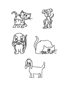 Preview of Clip Art, Cats and Dogs, Black & White, Follow Me Some Are Free!