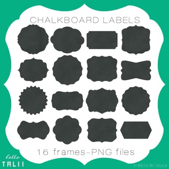 Preview of CHALBOARD LABELS Clip Art