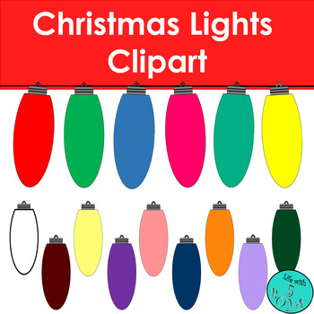 Clip Art -- Christmas Lights! by Life with 5 Boys | TpT