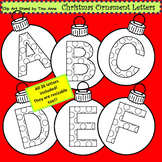 Clip Art Christmas Ornament Letters
