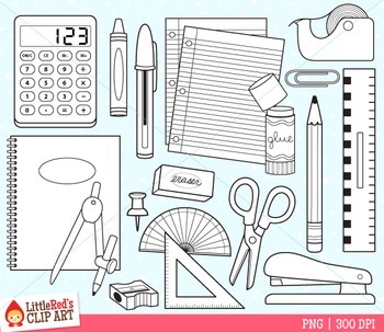 Art Supplies Clip Art by LittleRed