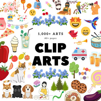 Preview of Clip Art Collection For School Works. 1000+ Clip arts.
