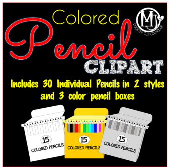 Preview of Clip Art - Colored Pencils
