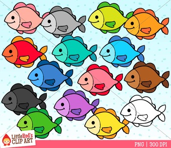 Rainbow Fish Clip Art by LittleRed