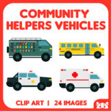 Clip Art: Community Helper Vehicles (Police Car, Fire Truc