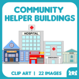 Clip Art: Community Helpers Buildings | City - Country