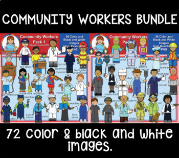 Preview of Clip Art - Community Workers Bundle