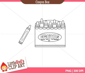 Crayon Box Clipart Black And White