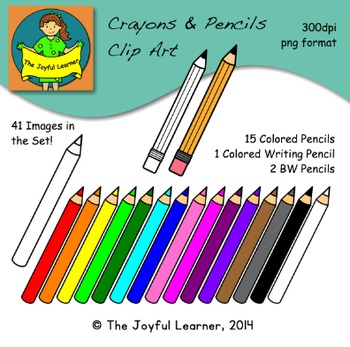 one colored pencil clipart