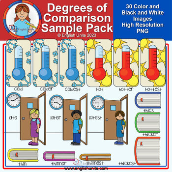 Preview of Clip Art - Degrees of Comparison Sample Pack