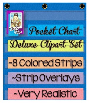 Preview of Clip Art~ Deluxe Pocket Chart Clipart Set