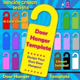 Design Your Own Door Knob Hanger / Sign Template Clip Art