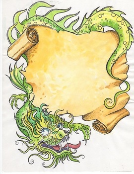 Preview of Clip Art Dragon Stationary