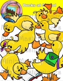 Clip Art: Ducks at School