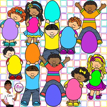 Clip Art~ Easter Egg Kids by Cara's Creative Playground | TpT