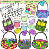 Clip Art Easter Eggs & Baskets
