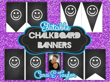 Preview of Editable Chalkboard Banners