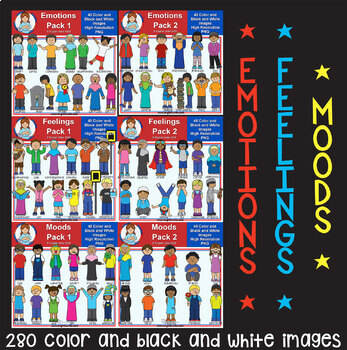 Preview of Clip Art - Emotions, Feelings and Moods Super Bundle