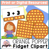 Clip Art Fidgets l Orange Poppers