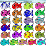 Clip Art Fish Polka Dots
