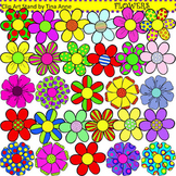 Clip Art Flowers in color